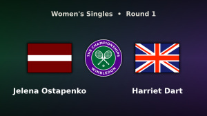 Jelena Ostapenko vs Harriet Dart live stream